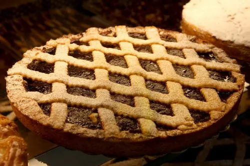Crostata de ricotta y chocolate. Receta italiana.