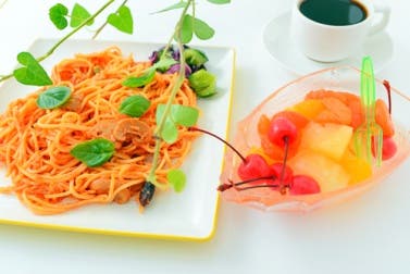 Espaguetis con salsa de naranja