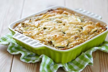 Gratinado de calabacín y queso