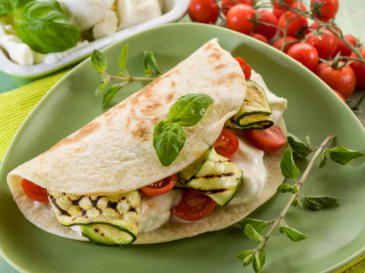 Piadina rellena de calabacín