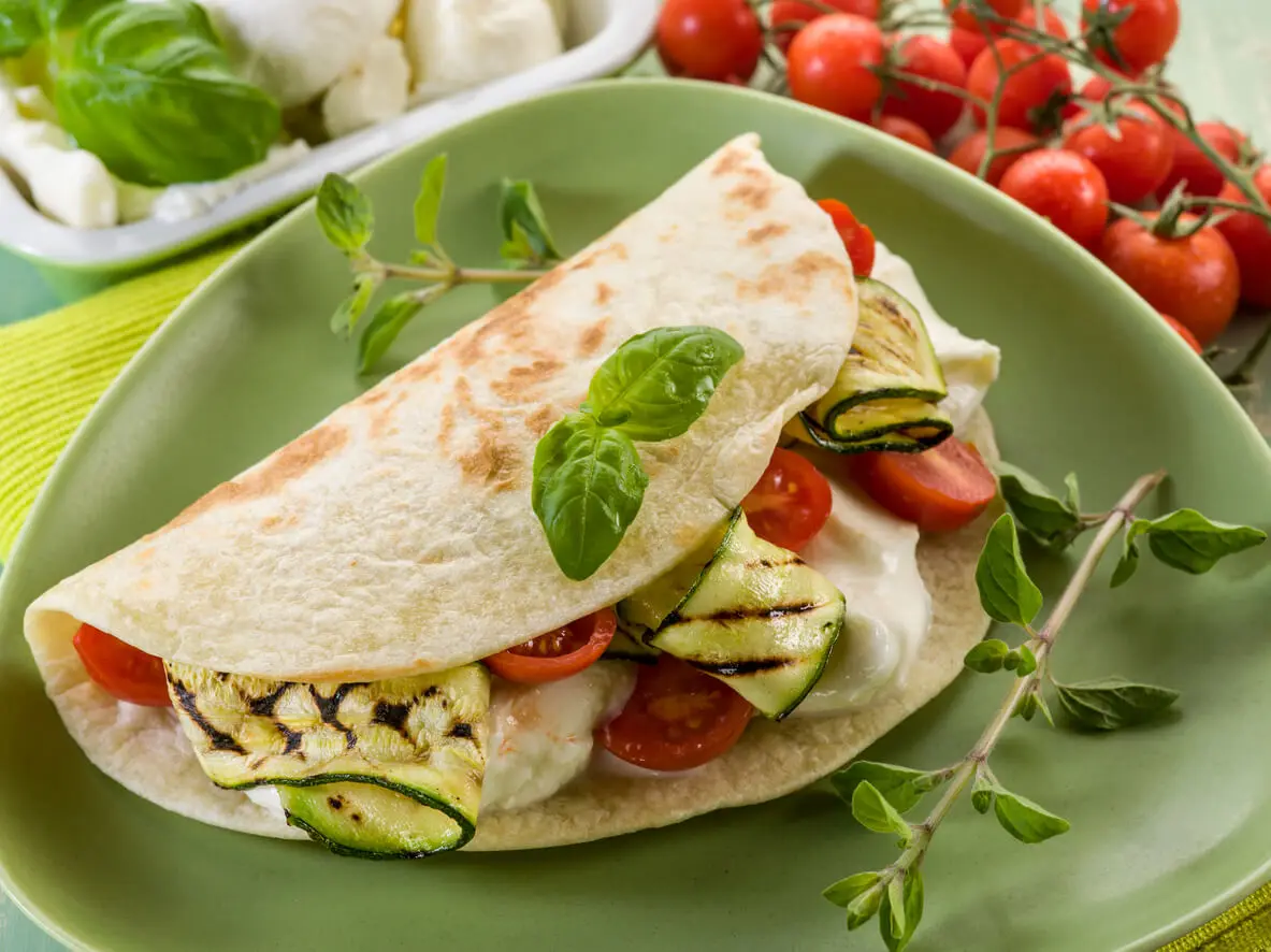 Piadina rellena de calabacín