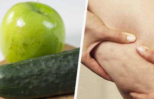 Jugo de remolacha, pepino y manzana para tratar la celulitis