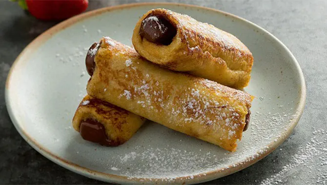 rollitos de nutella y plátano