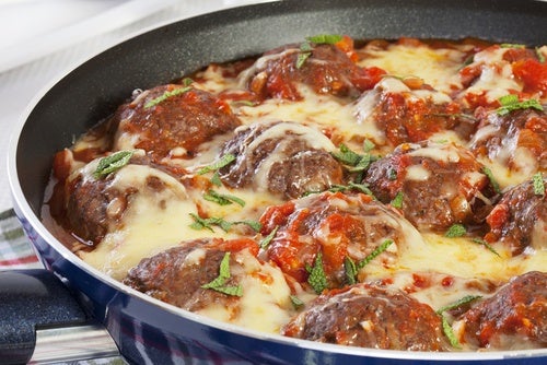 Albóndigas de queso gratinadas