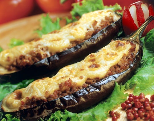 Berenjenas rellenas de pavo