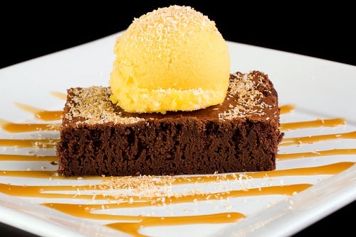 Bomba helada de chocolate y naranja