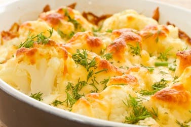 Coliflor gratinada al horno