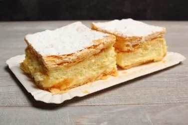Milhojas de crema pastelera