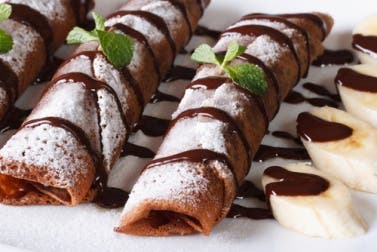 Rollitos de nutella y plátano