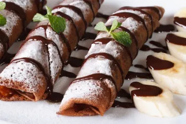 Rollitos de nutella y plátano