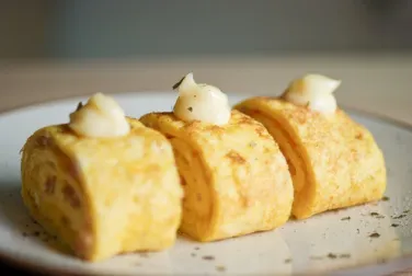 Rollo de tortilla francesa al horno