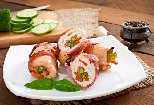rollos pollo rellenos