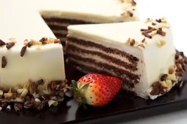 Tarta de chocolate blanco sin horno