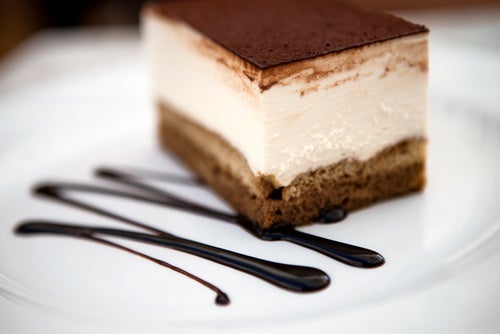 Tarta de crema, café y chocolate