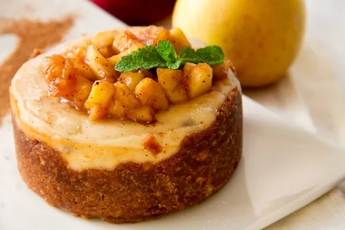 torta di mele e formaggio cremoso