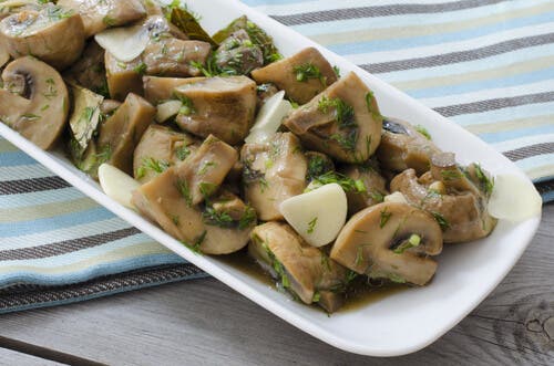 Estofado de champiñones