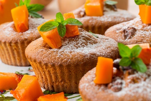 Muffins de calabaza rellenos de crema