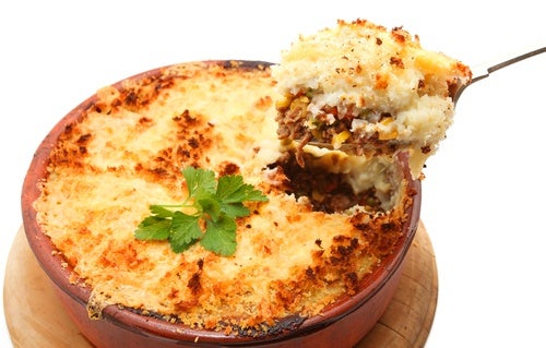 Pastel de puré de patata y carne picada