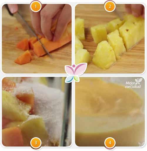 Comment faire un jus naturel d'ananas et de papaye