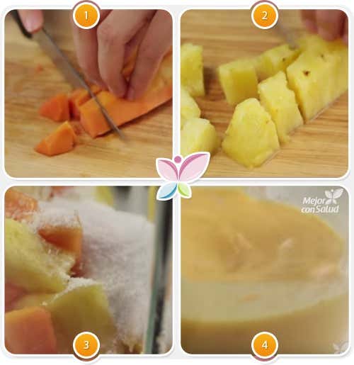 Comment faire un jus naturel d'ananas et de papaye