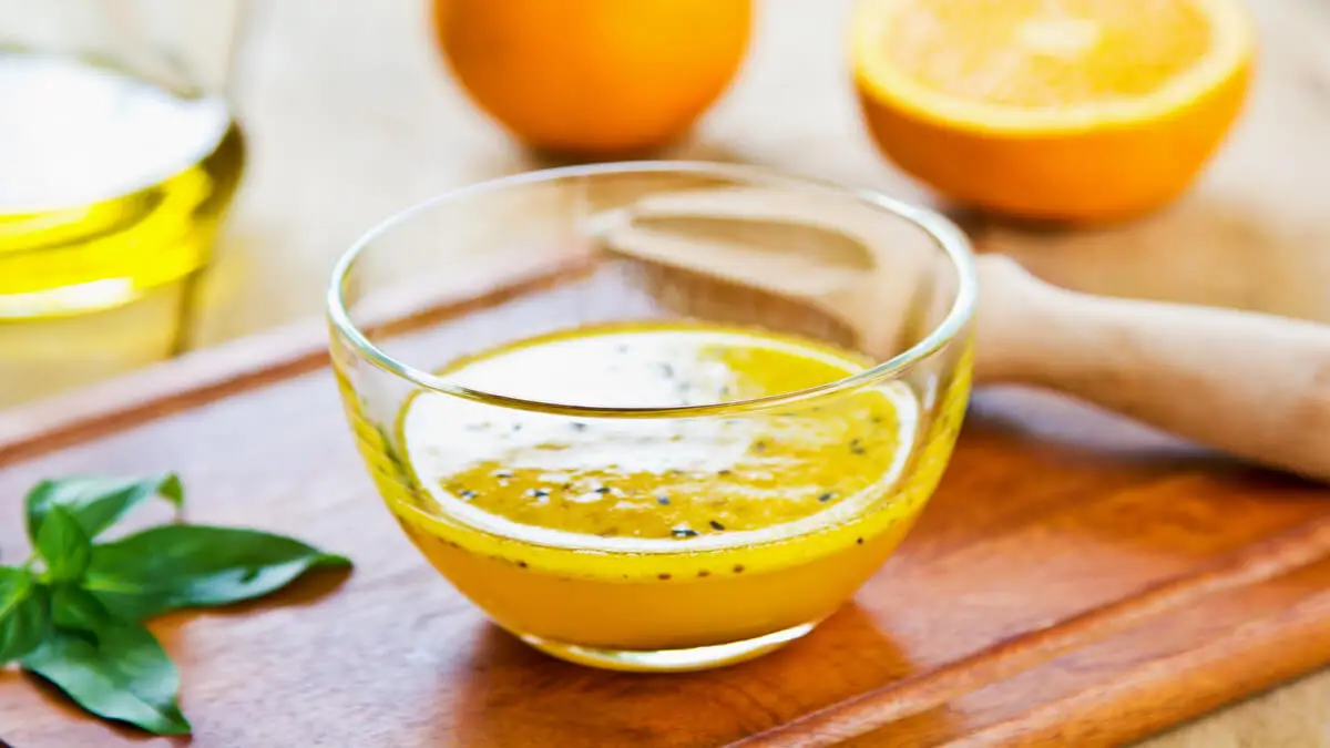 Vinagreta con zumo de naranja.
