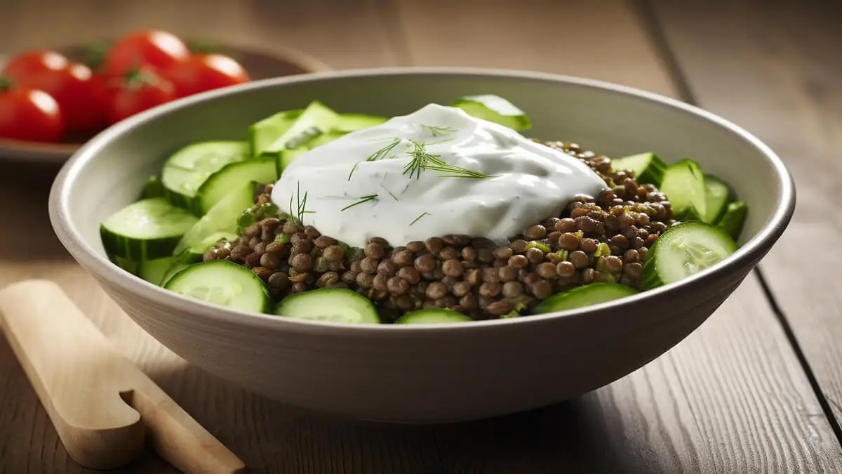 Salsa de yogur suave.