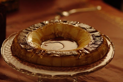 Budin de pan sabor a moka en microondas