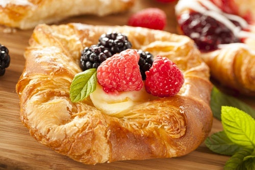 Cheesecake danish de fresa
