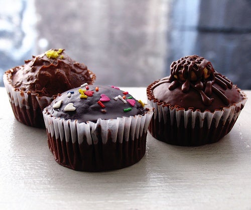 Cupcakes con masa de cookies
