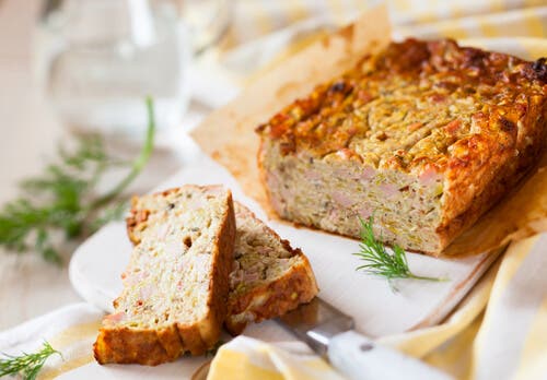 Pastel de jamón y queso al microondas