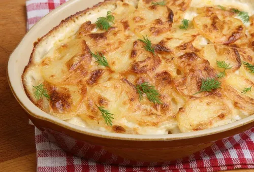 gratín de papas con queso