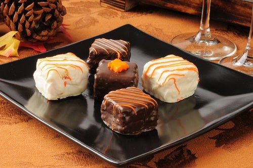 Petit fours de chocolate