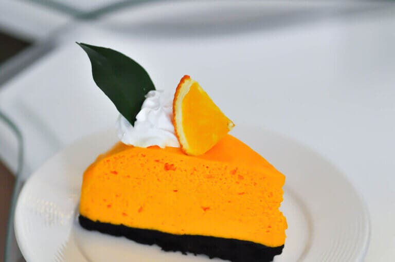 Tarta mousse de naranja