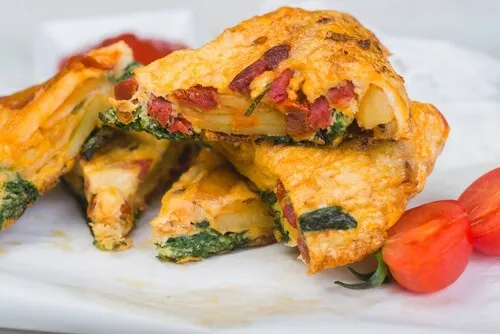 Torta cocinada de verduras