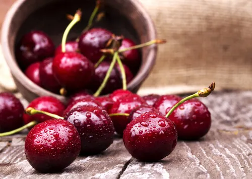 Base para batidos hechos con vegetales: cerezas.