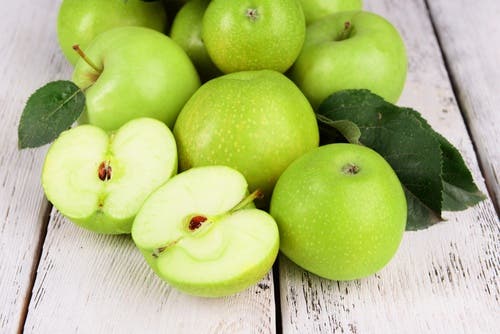 Manzanas verdes.