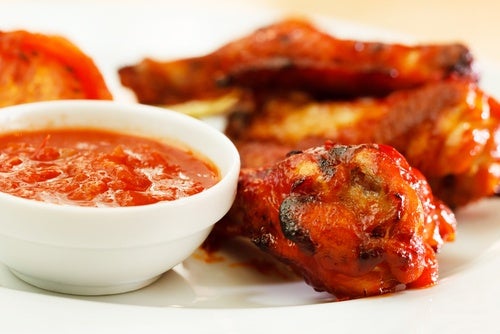 Alitas de pollo agridulce