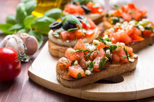Mozzarella bruschetta