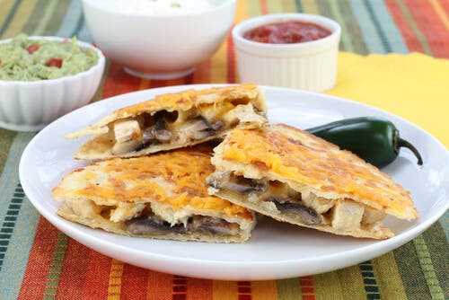 Quesadillas de champiñones