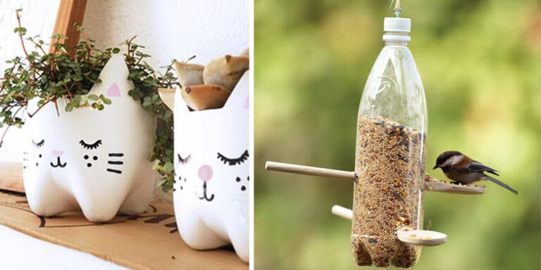 12 creativas formas de reutilizar las botellas de plástico en el hogar