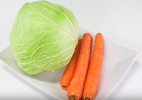 col y zanahorias para el zumo anti-ansiedad