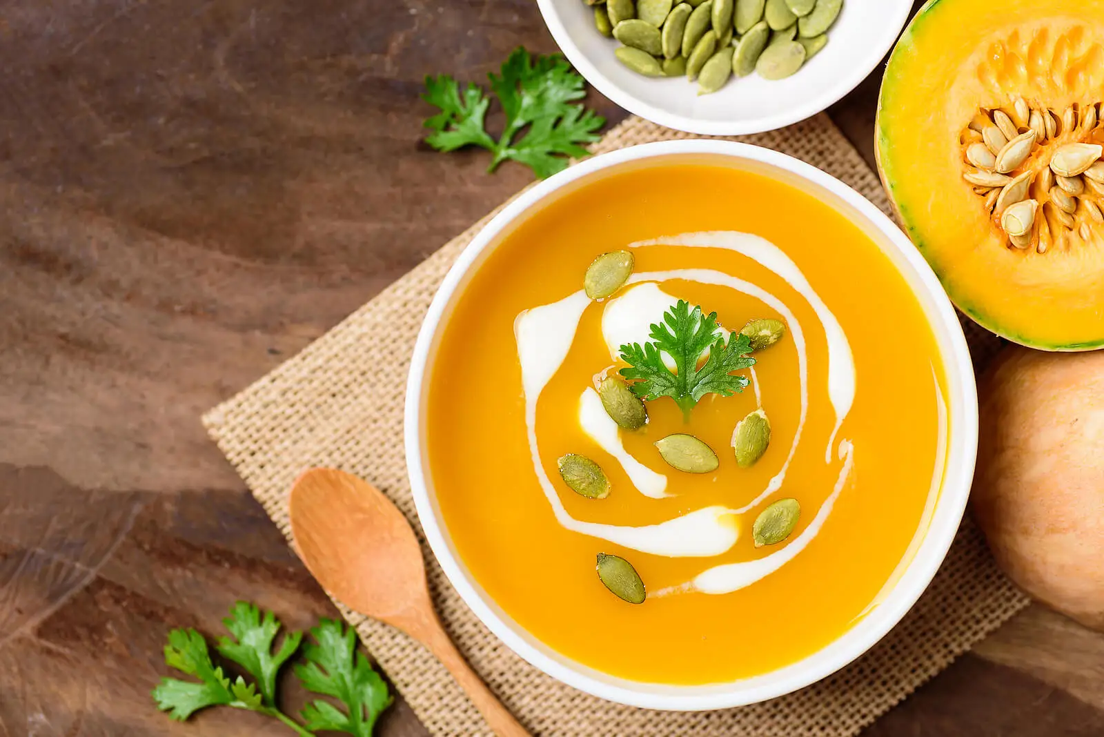 Sopa de calabaza y jengibre.