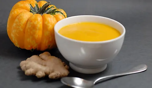 sopa de calabaza y jengibre