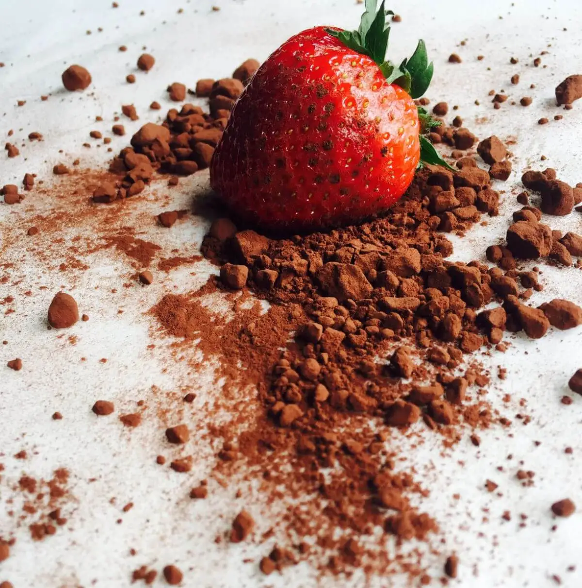 Fresa con cacao puro