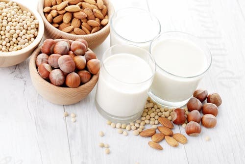 leche vegana para el desayuno
