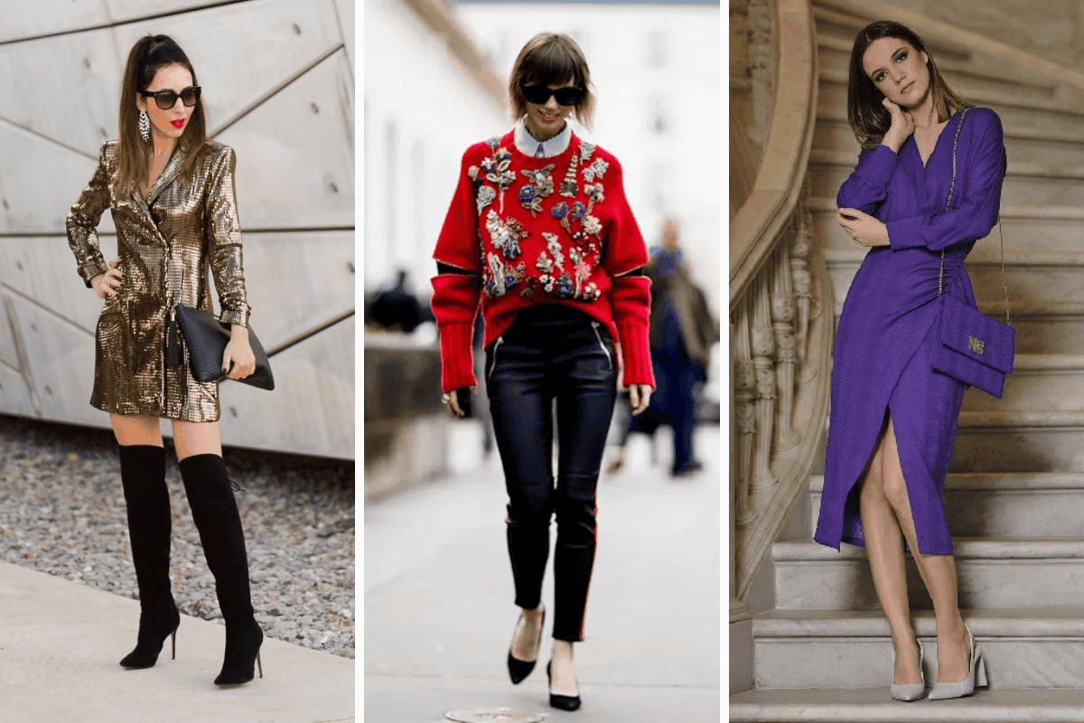 Tres outfits para pasar Nochevieja o Nochenueva.