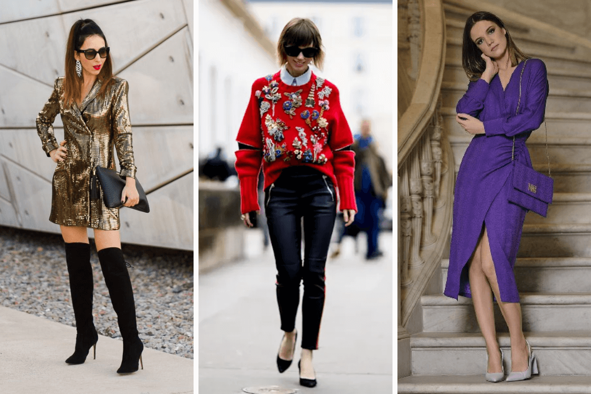 Tres outfits para pasar Nochevieja o Nochenueva.