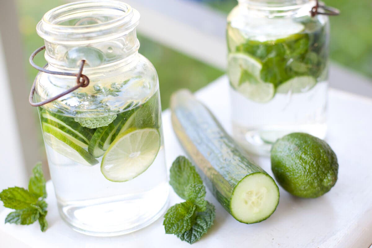 Água de pepino para hidratar o corpo