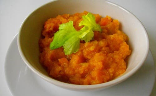 puré de calabaza y zanahoria