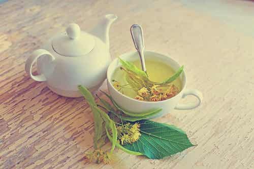 A cup of linden flower infusion